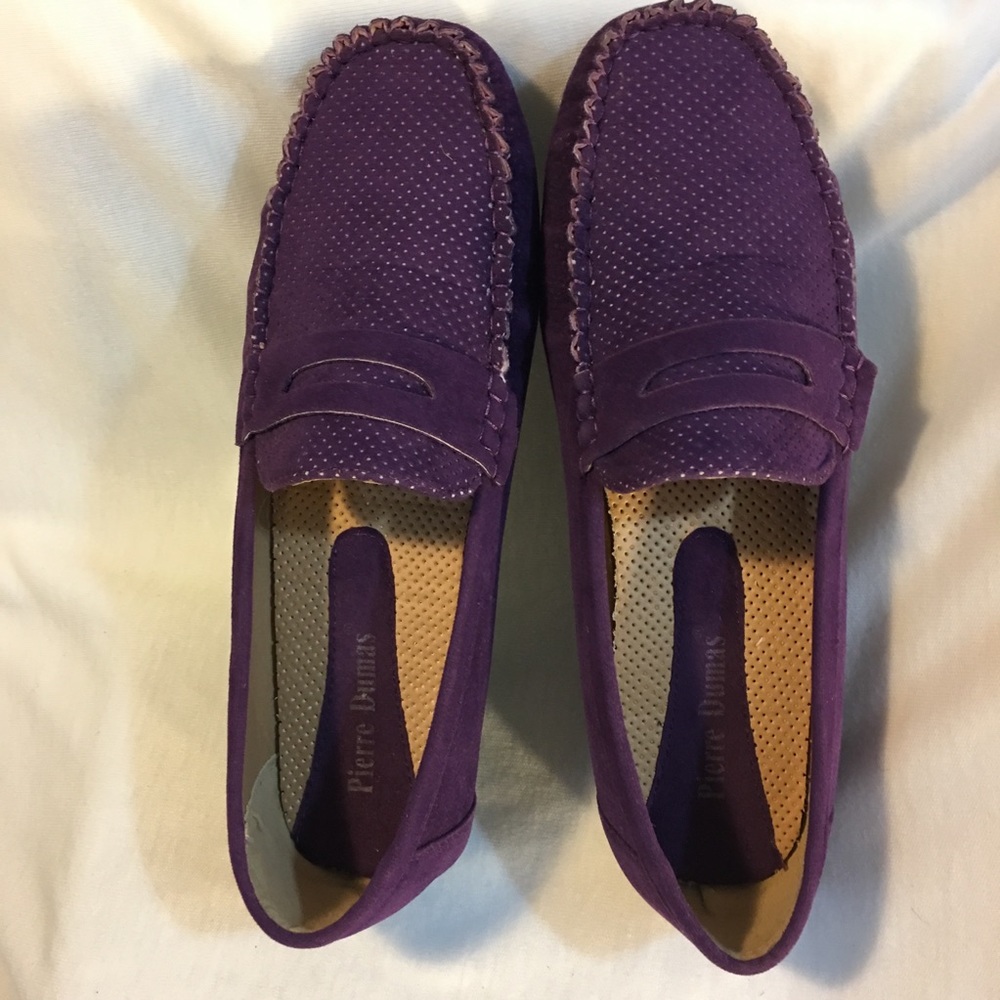 *SOLD*Pierre Dumas purple suede loafers - Picture 1 of 7